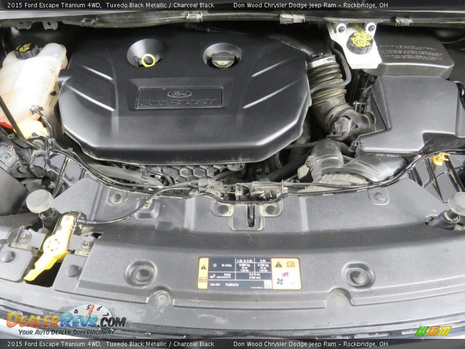 2015 Ford Escape Titanium 4WD Tuxedo Black Metallic / Charcoal Black Photo #7