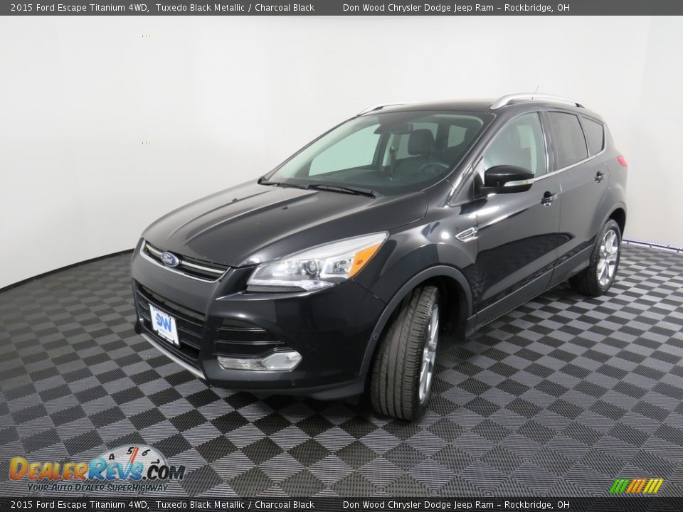 2015 Ford Escape Titanium 4WD Tuxedo Black Metallic / Charcoal Black Photo #8
