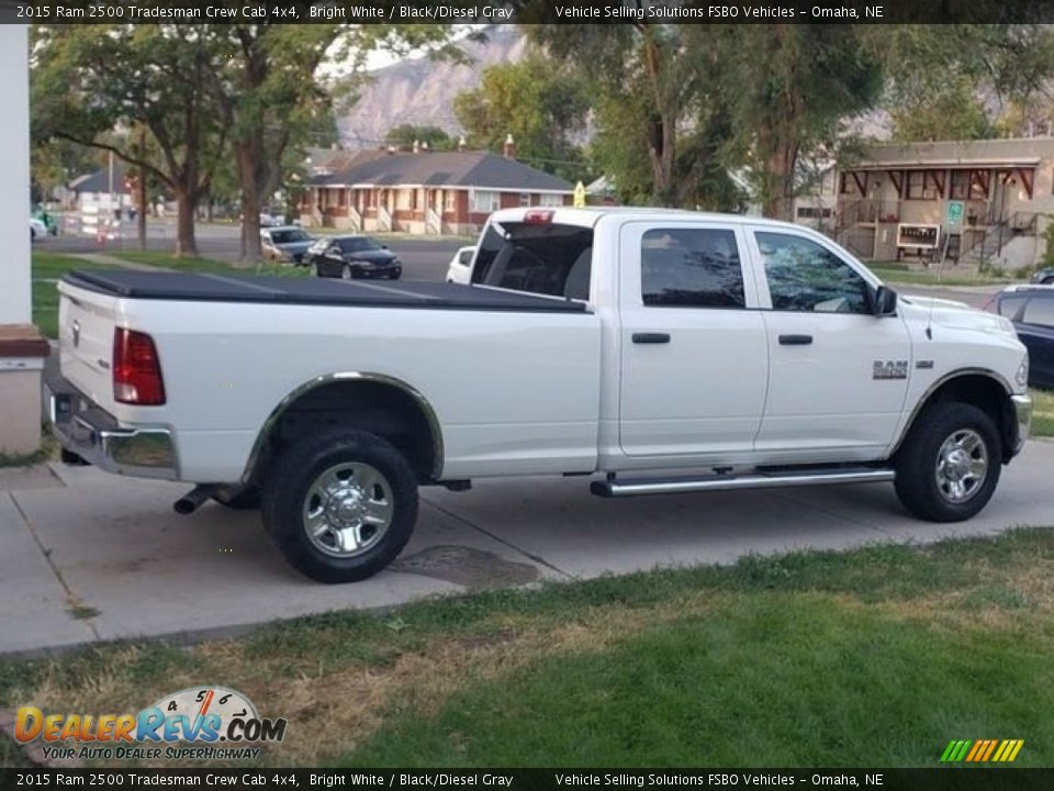 2015 Ram 2500 Tradesman Crew Cab 4x4 Bright White / Black/Diesel Gray Photo #4