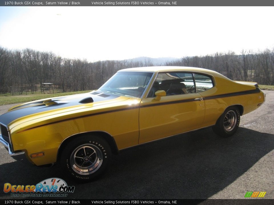 1970 Buick GSX Coupe Saturn Yellow / Black Photo #8