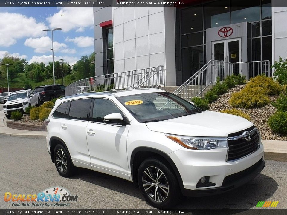 2016 Toyota Highlander XLE AWD Blizzard Pearl / Black Photo #1