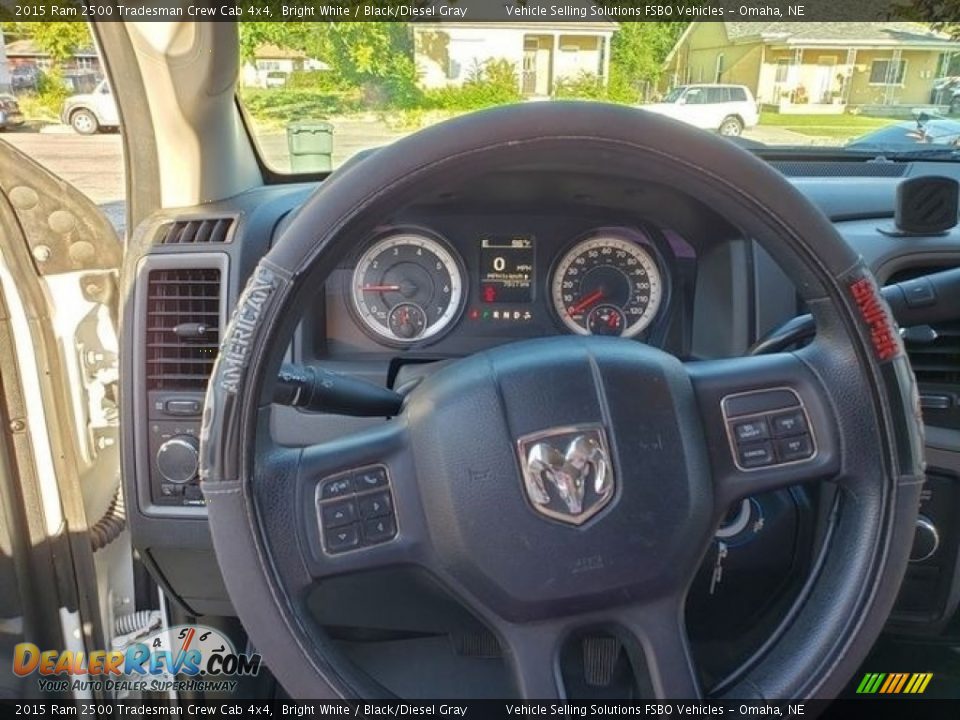 2015 Ram 2500 Tradesman Crew Cab 4x4 Bright White / Black/Diesel Gray Photo #9