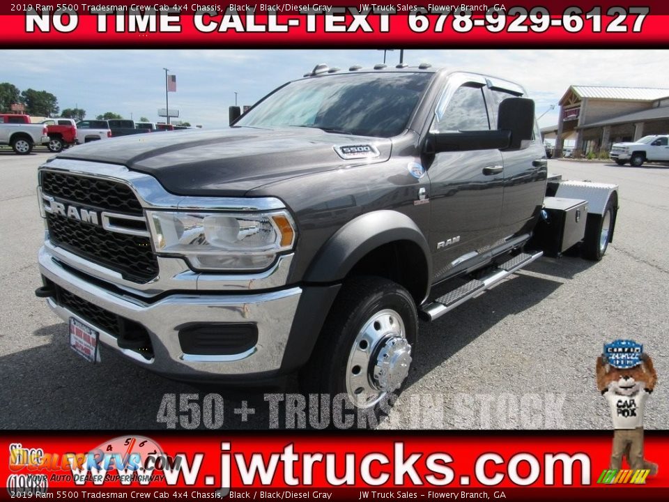 2019 Ram 5500 Tradesman Crew Cab 4x4 Chassis Black / Black/Diesel Gray Photo #1