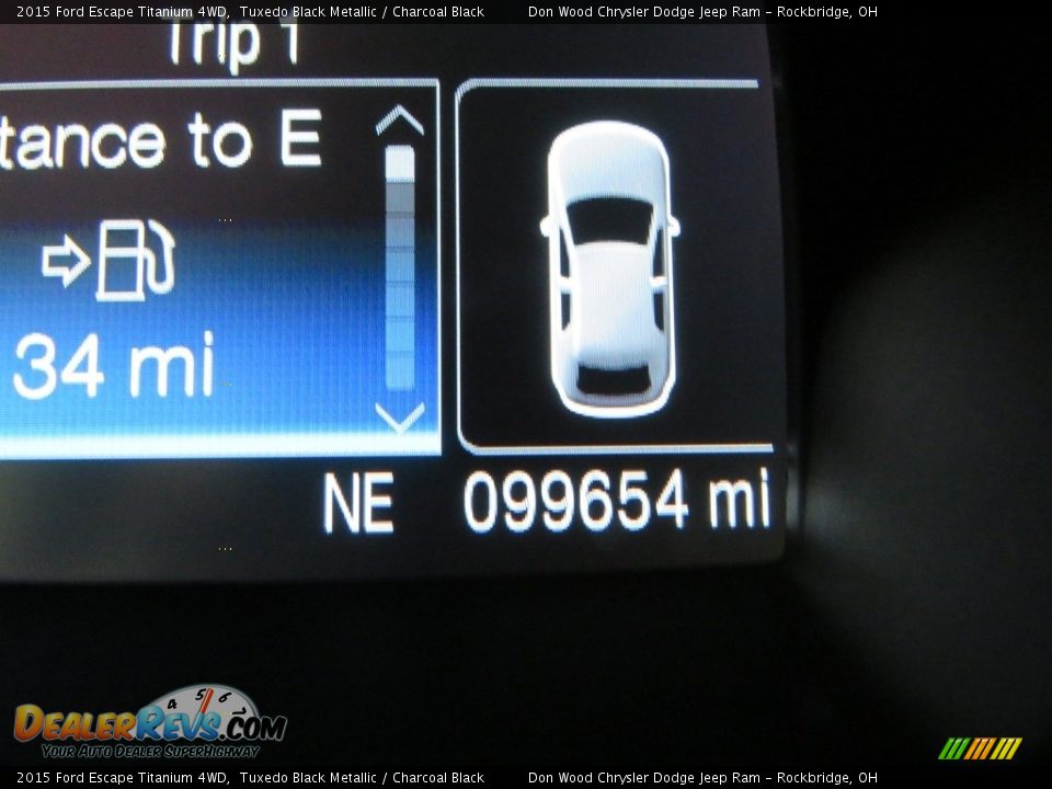 2015 Ford Escape Titanium 4WD Tuxedo Black Metallic / Charcoal Black Photo #21