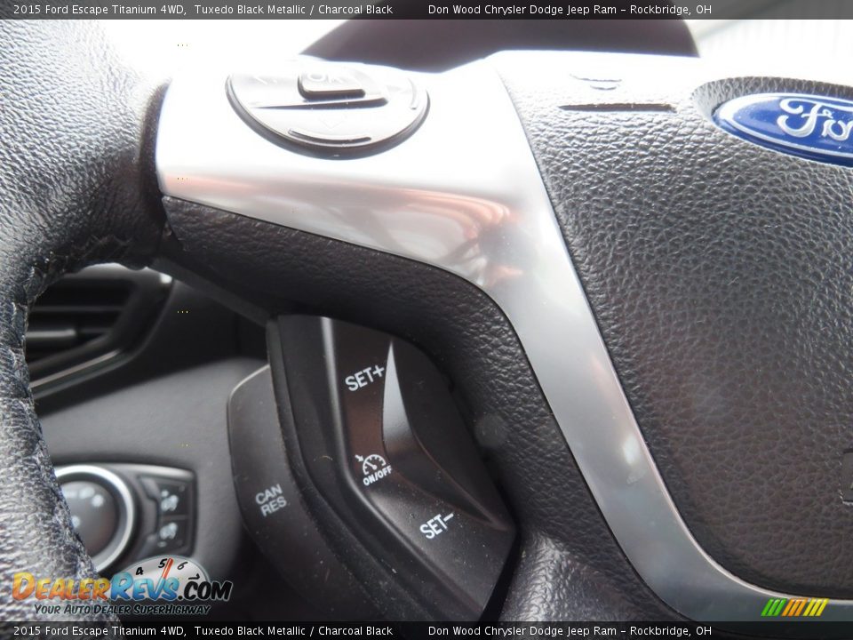 2015 Ford Escape Titanium 4WD Tuxedo Black Metallic / Charcoal Black Photo #23