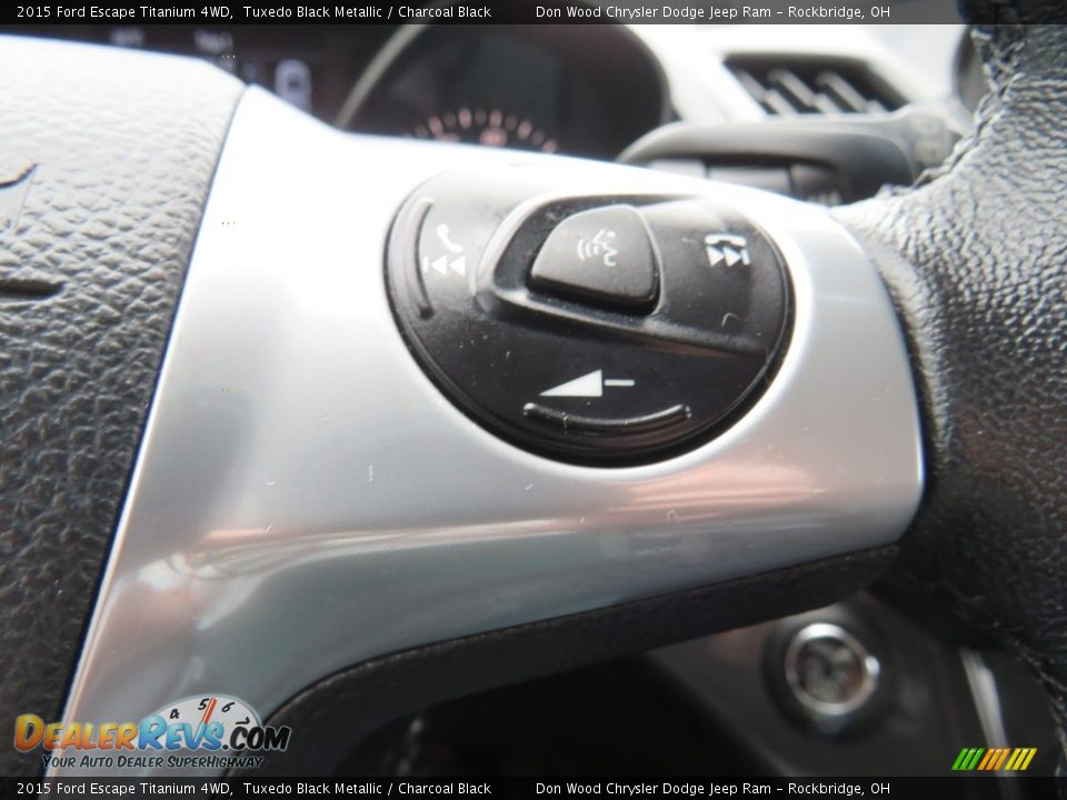 2015 Ford Escape Titanium 4WD Tuxedo Black Metallic / Charcoal Black Photo #24