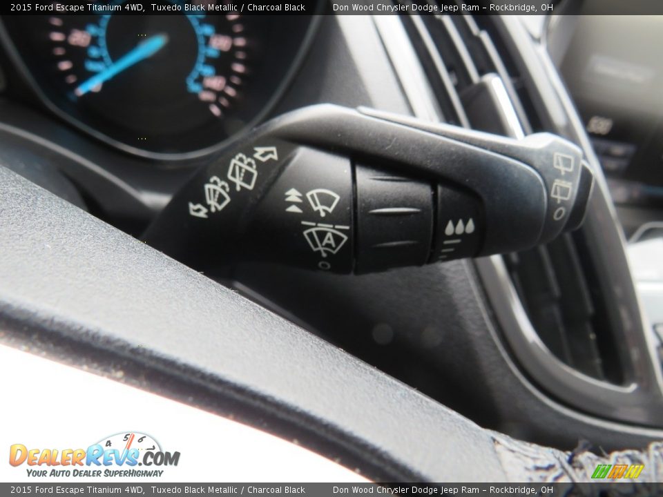 2015 Ford Escape Titanium 4WD Tuxedo Black Metallic / Charcoal Black Photo #25