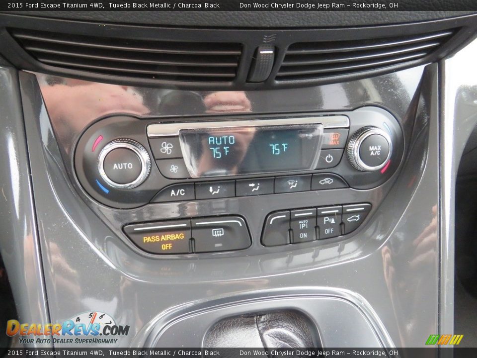 2015 Ford Escape Titanium 4WD Tuxedo Black Metallic / Charcoal Black Photo #27