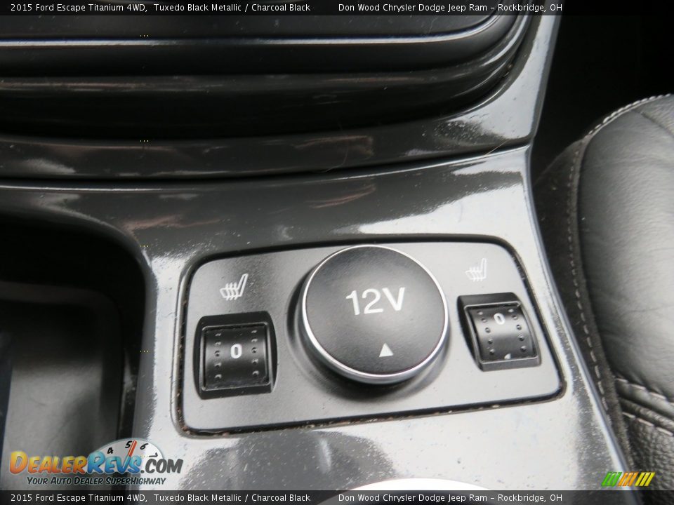 2015 Ford Escape Titanium 4WD Tuxedo Black Metallic / Charcoal Black Photo #28