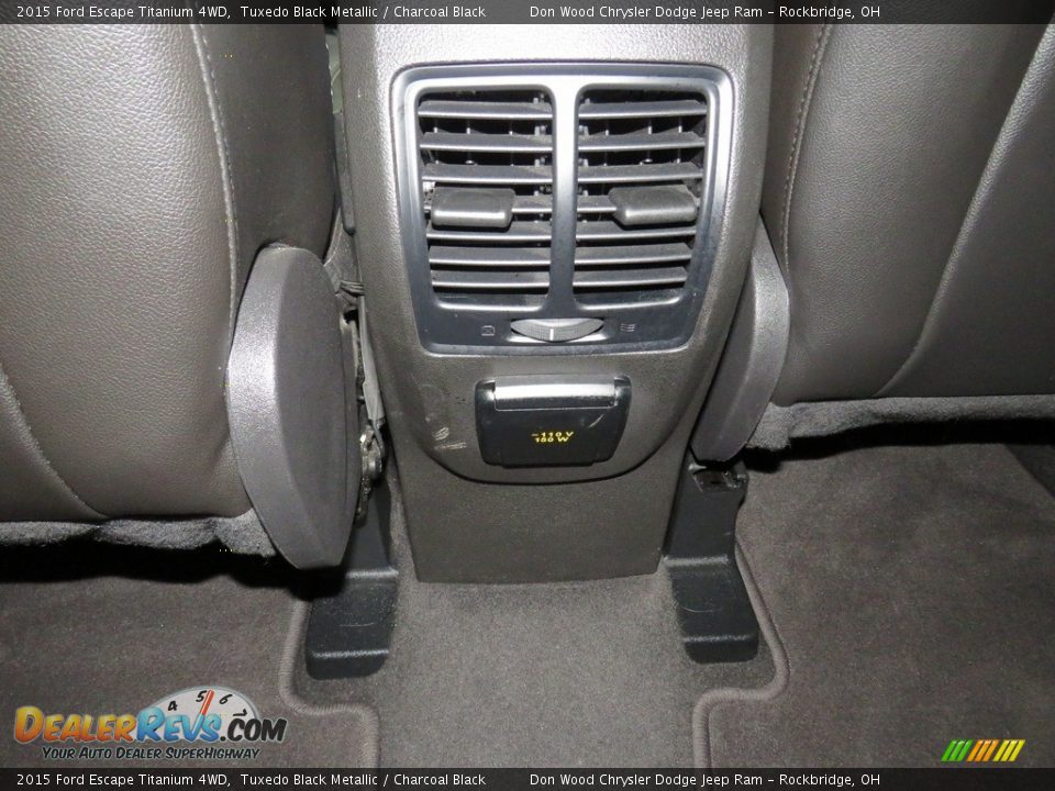 2015 Ford Escape Titanium 4WD Tuxedo Black Metallic / Charcoal Black Photo #34