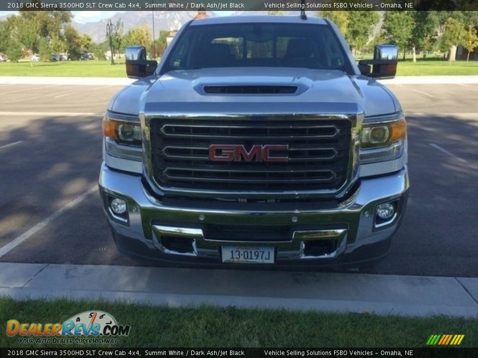 2018 GMC Sierra 3500HD SLT Crew Cab 4x4 Summit White / Dark Ash/Jet Black Photo #5