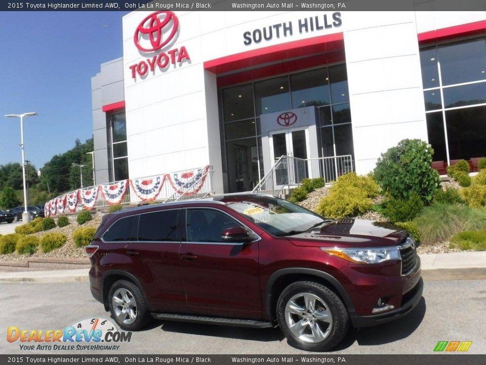 2015 Toyota Highlander Limited AWD Ooh La La Rouge Mica / Black Photo #2