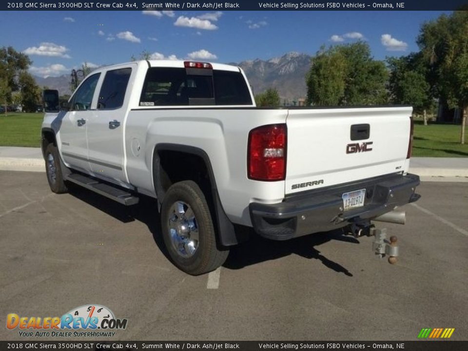 2018 GMC Sierra 3500HD SLT Crew Cab 4x4 Summit White / Dark Ash/Jet Black Photo #9