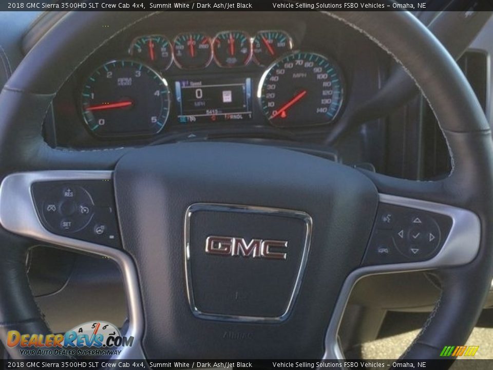 2018 GMC Sierra 3500HD SLT Crew Cab 4x4 Steering Wheel Photo #15