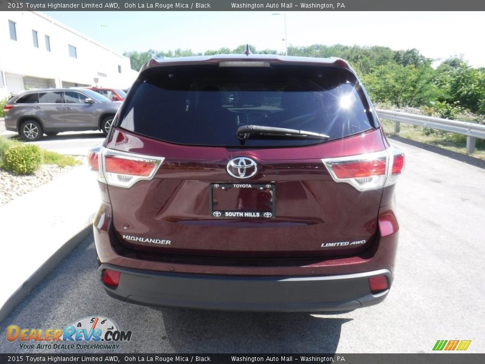 2015 Toyota Highlander Limited AWD Ooh La La Rouge Mica / Black Photo #14