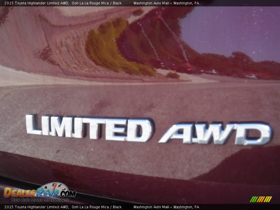 2015 Toyota Highlander Limited AWD Ooh La La Rouge Mica / Black Photo #16