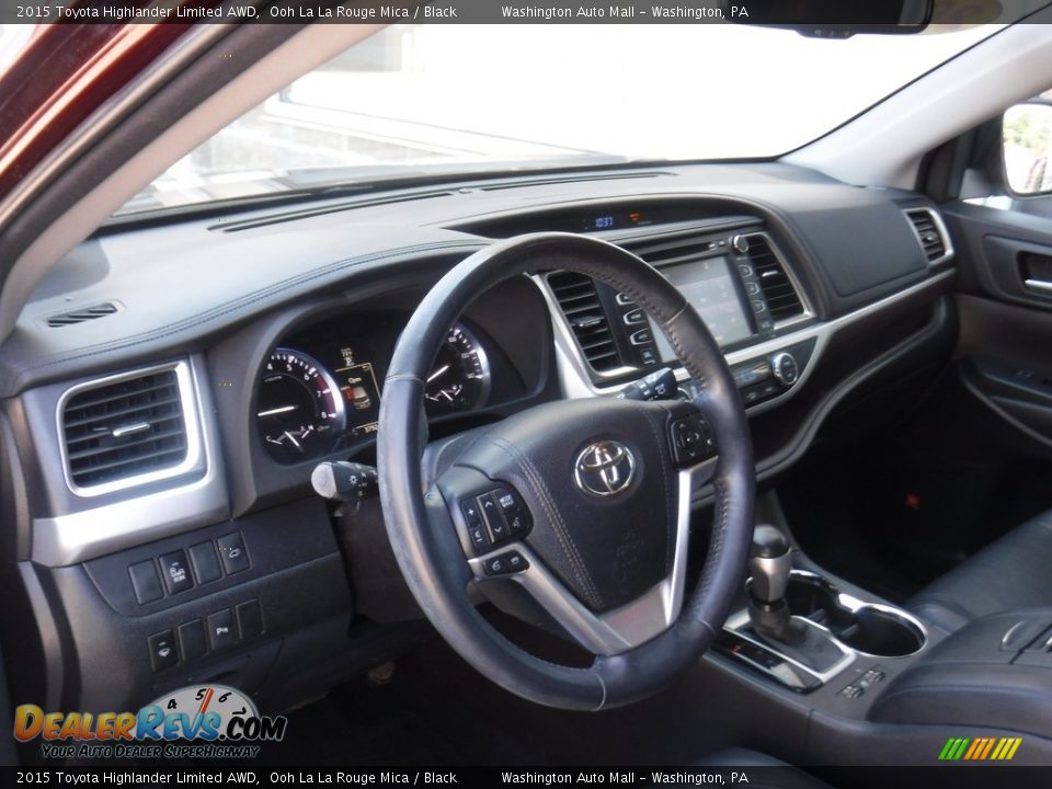 2015 Toyota Highlander Limited AWD Ooh La La Rouge Mica / Black Photo #18