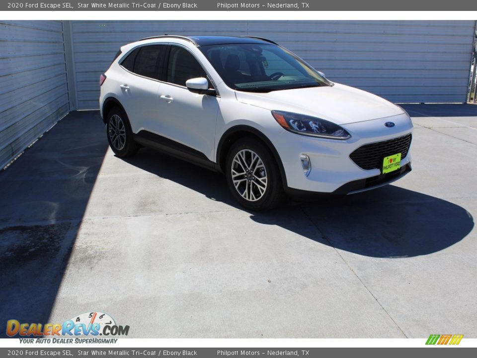 2020 Ford Escape SEL Star White Metallic Tri-Coat / Ebony Black Photo #2