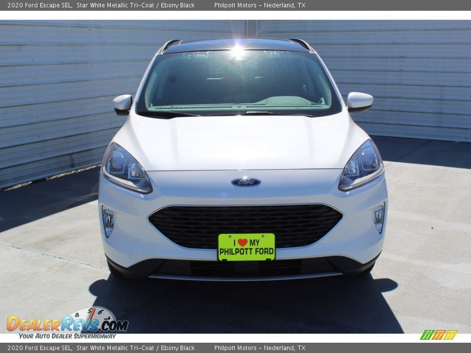 2020 Ford Escape SEL Star White Metallic Tri-Coat / Ebony Black Photo #3