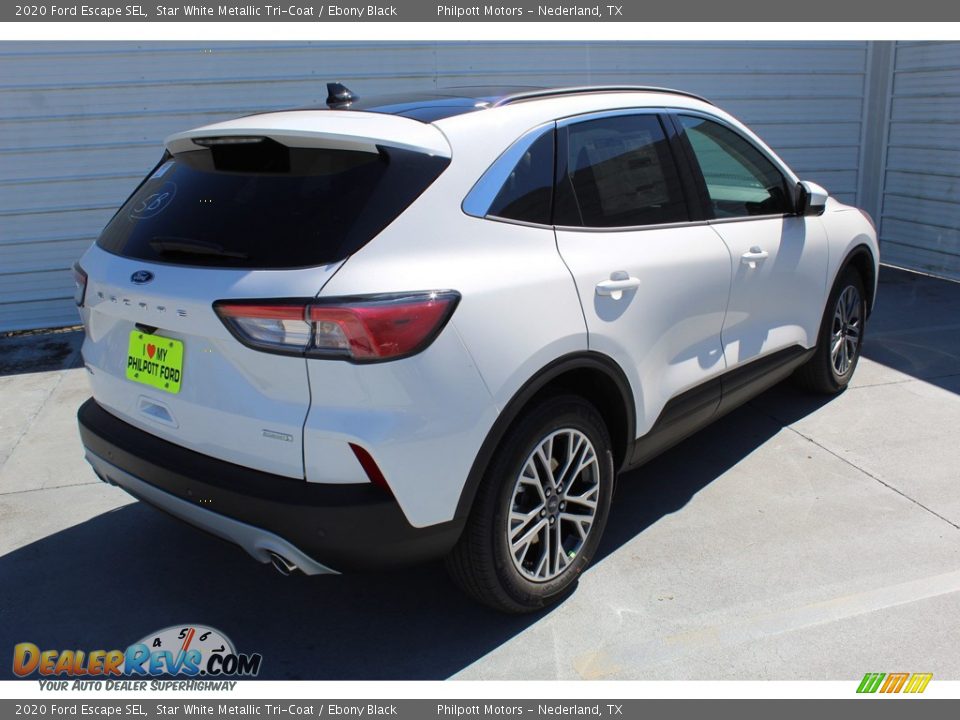 2020 Ford Escape SEL Star White Metallic Tri-Coat / Ebony Black Photo #7