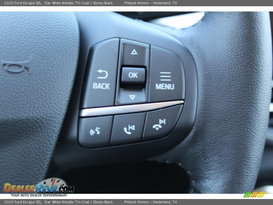 2020 Ford Escape SEL Star White Metallic Tri-Coat / Ebony Black Photo #12