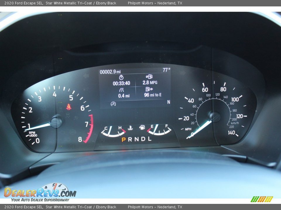 2020 Ford Escape SEL Star White Metallic Tri-Coat / Ebony Black Photo #13