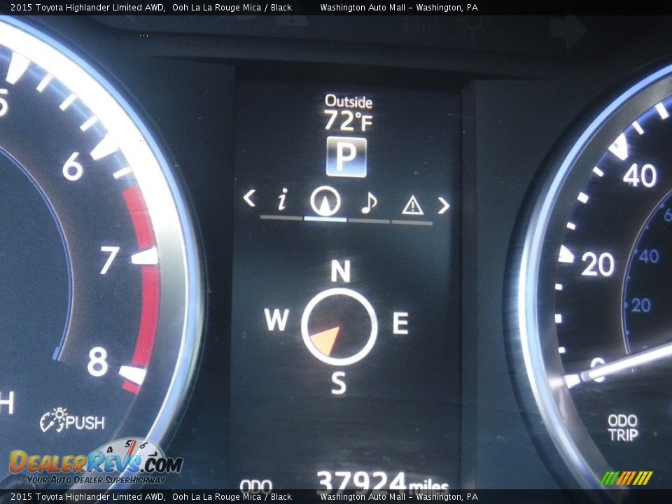 2015 Toyota Highlander Limited AWD Ooh La La Rouge Mica / Black Photo #33