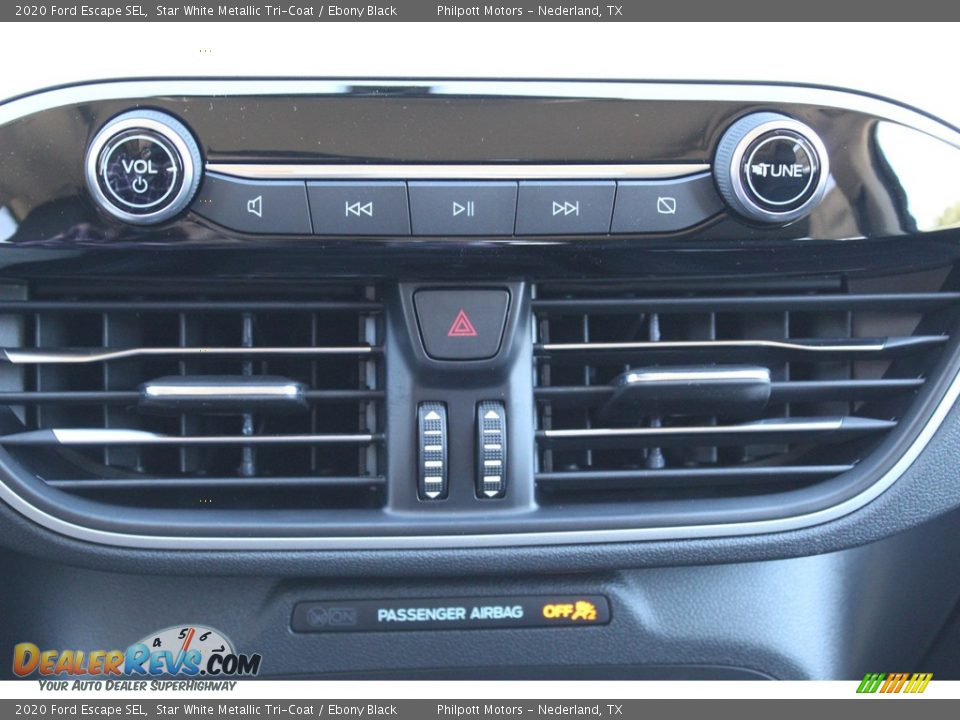 2020 Ford Escape SEL Star White Metallic Tri-Coat / Ebony Black Photo #16