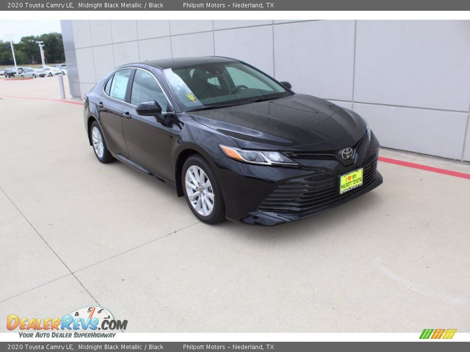 2020 Toyota Camry LE Midnight Black Metallic / Black Photo #2
