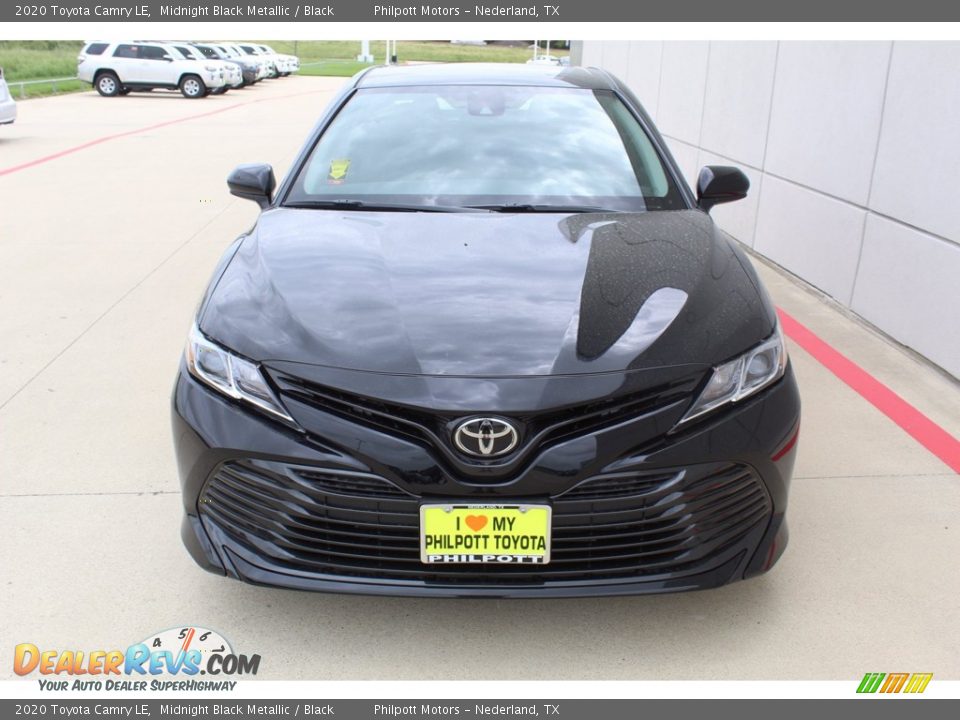 2020 Toyota Camry LE Midnight Black Metallic / Black Photo #3