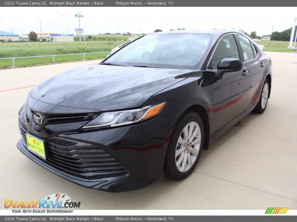 2020 Toyota Camry LE Midnight Black Metallic / Black Photo #4