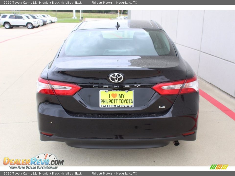 2020 Toyota Camry LE Midnight Black Metallic / Black Photo #7