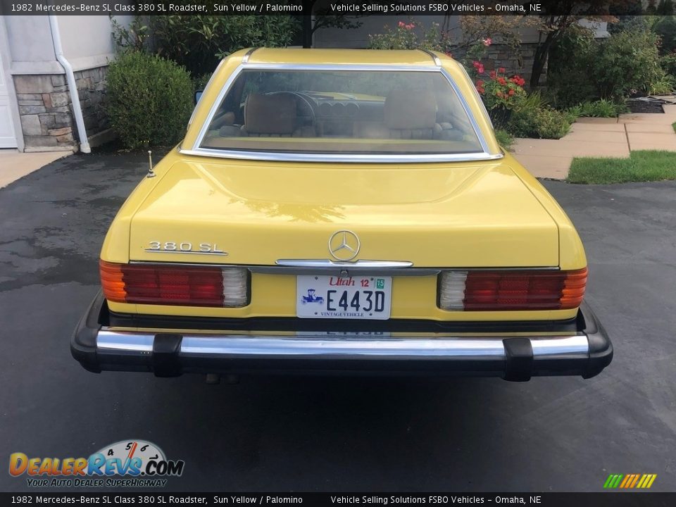 1982 Mercedes-Benz SL Class 380 SL Roadster Sun Yellow / Palomino Photo #4