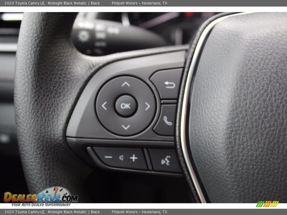 2020 Toyota Camry LE Midnight Black Metallic / Black Photo #11