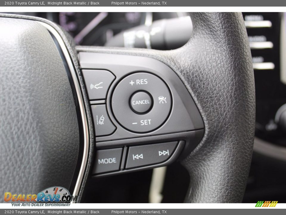 2020 Toyota Camry LE Midnight Black Metallic / Black Photo #12