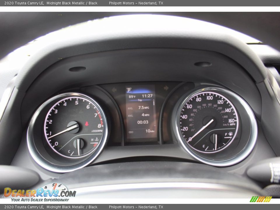 2020 Toyota Camry LE Midnight Black Metallic / Black Photo #13