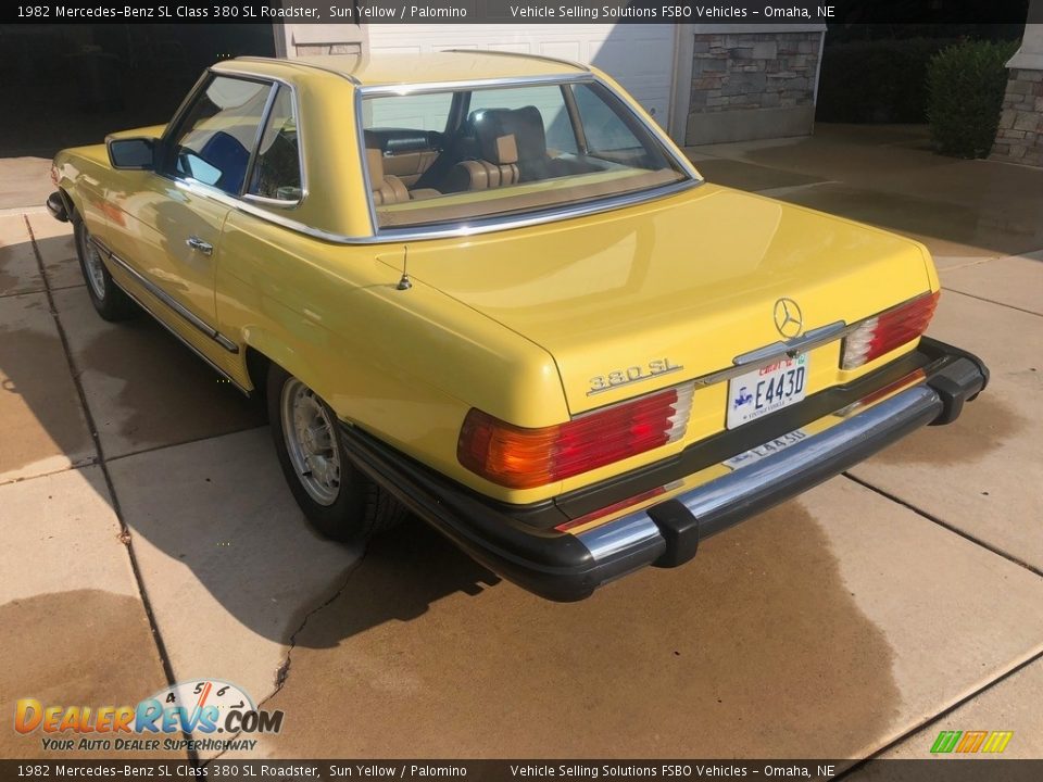 1982 Mercedes-Benz SL Class 380 SL Roadster Sun Yellow / Palomino Photo #10