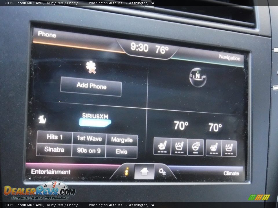 Controls of 2015 Lincoln MKZ AWD Photo #4