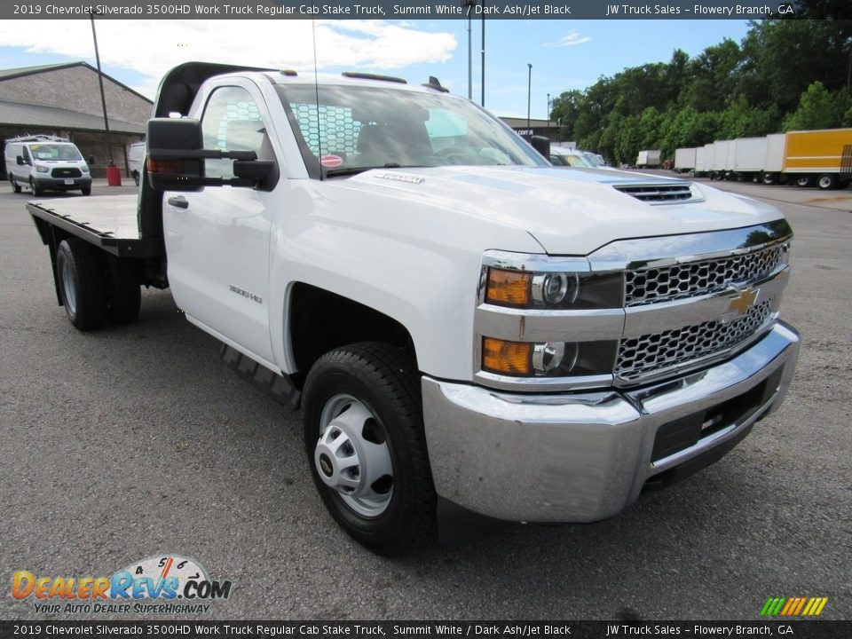 2019 Chevrolet Silverado 3500HD Work Truck Regular Cab Stake Truck Summit White / Dark Ash/Jet Black Photo #7