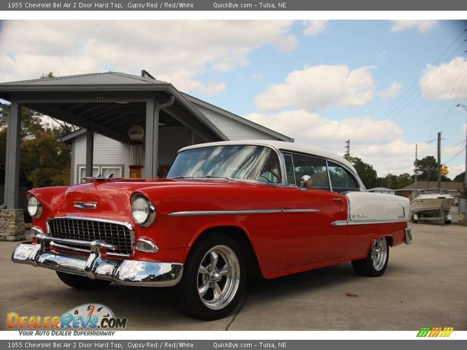 1955 Chevrolet Bel Air 2 Door Hard Top Gypsy Red / Red/White Photo #1