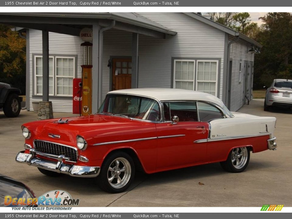 1955 Chevrolet Bel Air 2 Door Hard Top Gypsy Red / Red/White Photo #2