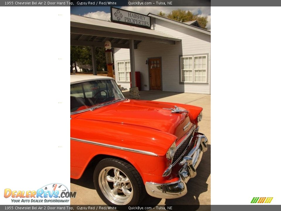 1955 Chevrolet Bel Air 2 Door Hard Top Gypsy Red / Red/White Photo #5