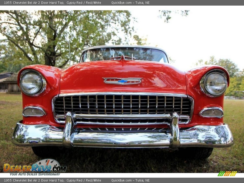 1955 Chevrolet Bel Air 2 Door Hard Top Gypsy Red / Red/White Photo #6