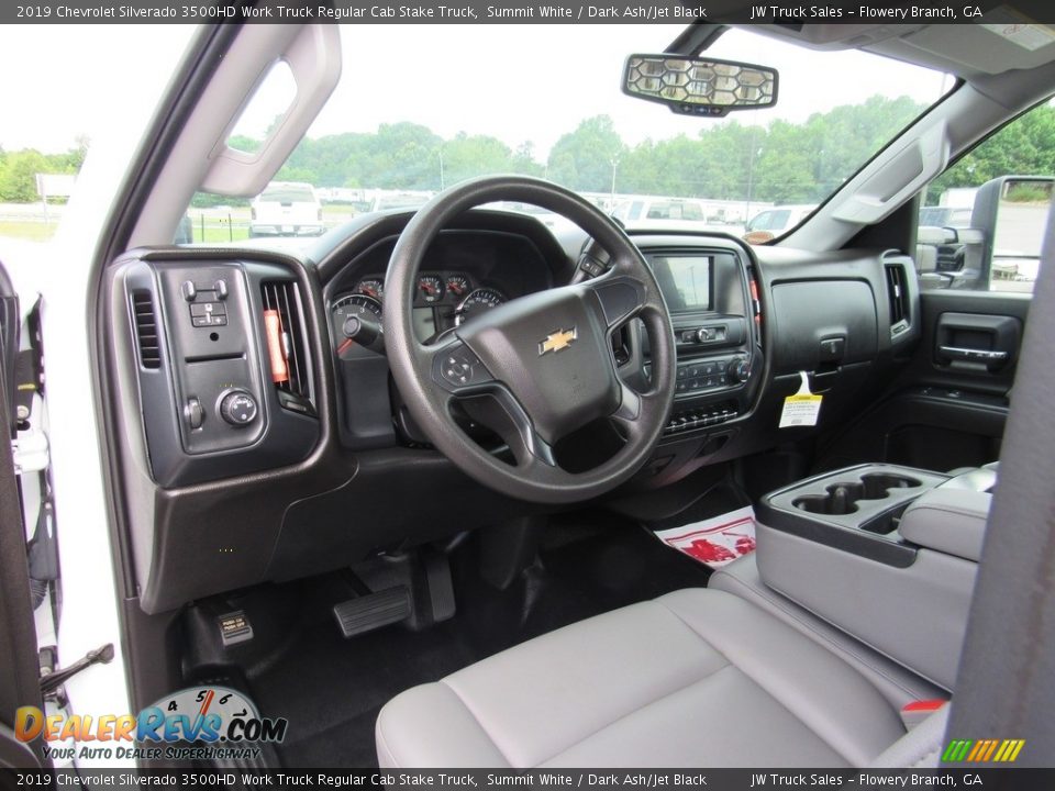 2019 Chevrolet Silverado 3500HD Work Truck Regular Cab Stake Truck Summit White / Dark Ash/Jet Black Photo #16