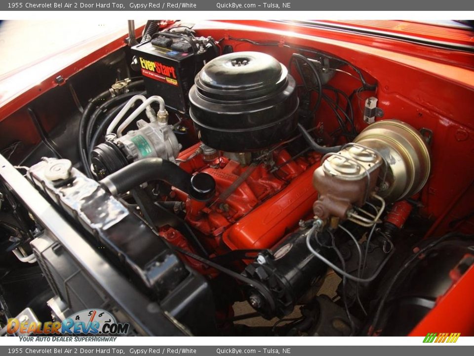 1955 Chevrolet Bel Air 2 Door Hard Top Gypsy Red / Red/White Photo #13