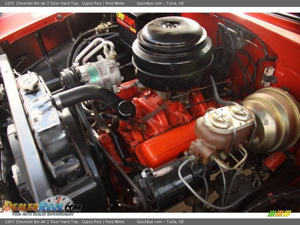 1955 Chevrolet Bel Air 2 Door Hard Top Gypsy Red / Red/White Photo #14