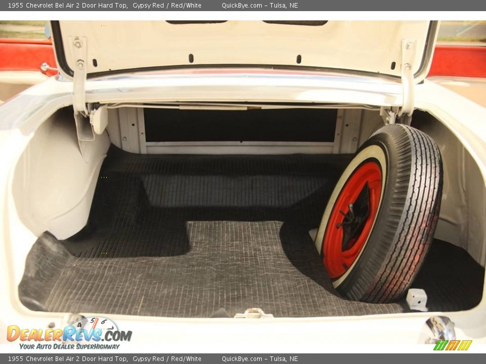 1955 Chevrolet Bel Air 2 Door Hard Top Gypsy Red / Red/White Photo #15