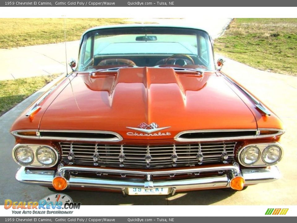 1959 Chevrolet El Camino Gothic Gold Poly / Copper/Mauve Photo #6