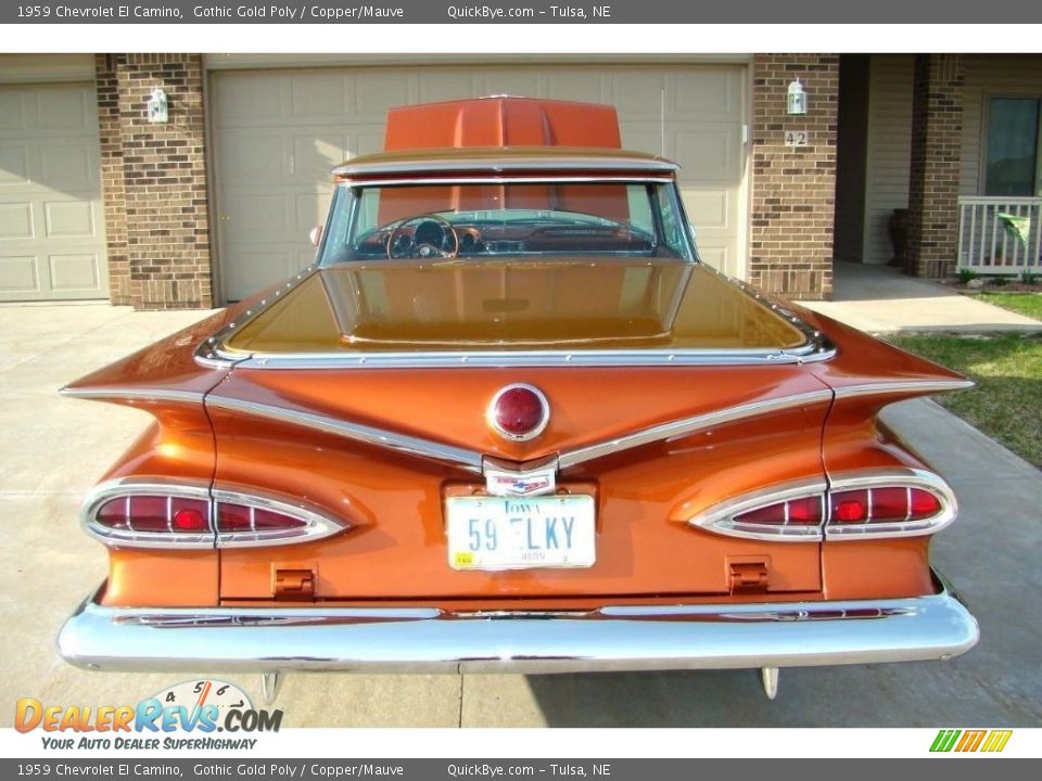 1959 Chevrolet El Camino Gothic Gold Poly / Copper/Mauve Photo #7