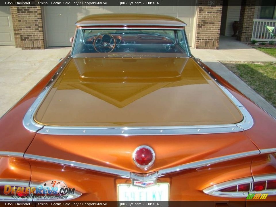 1959 Chevrolet El Camino Gothic Gold Poly / Copper/Mauve Photo #8